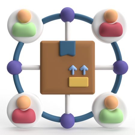 Rede de entrega  3D Icon