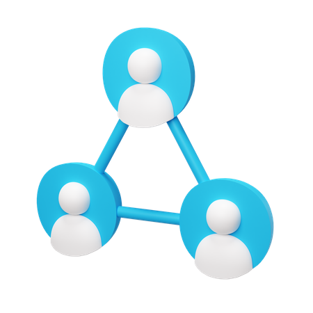 Rede de equipe  3D Icon