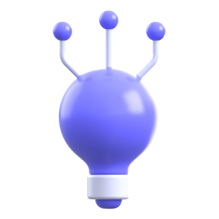 Rede de lâmpadas de IA  3D Icon
