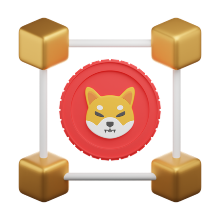 Rede de moedas shiba inu  3D Icon