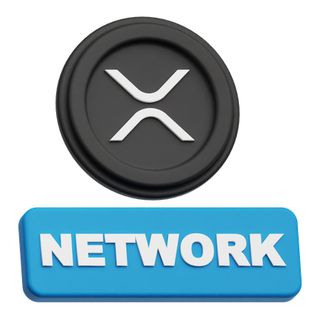Rede de moedas XRP  3D Icon
