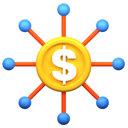 Rede do dólar  3D Icon