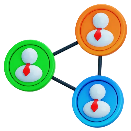Rede de negócios  3D Icon