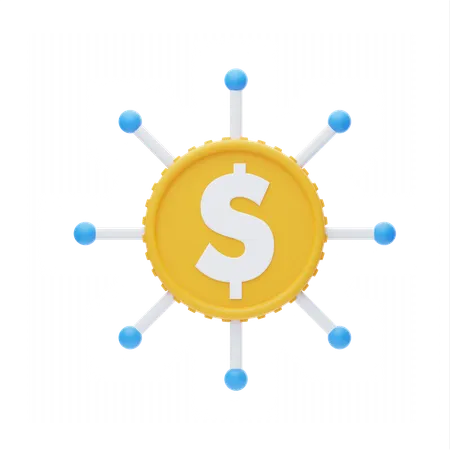 Rede financeira  3D Icon