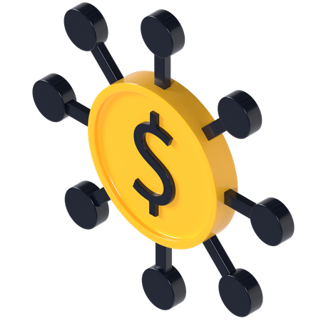 Rede financeira  3D Icon