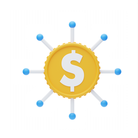 Rede financeira  3D Icon