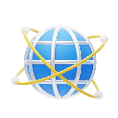 Rede global  3D Icon