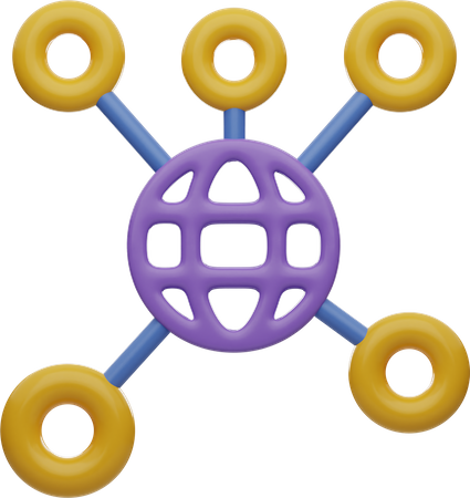 Rede global  3D Icon