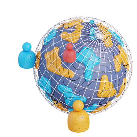 Rede global  3D Icon