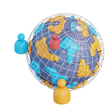 Rede global  3D Icon