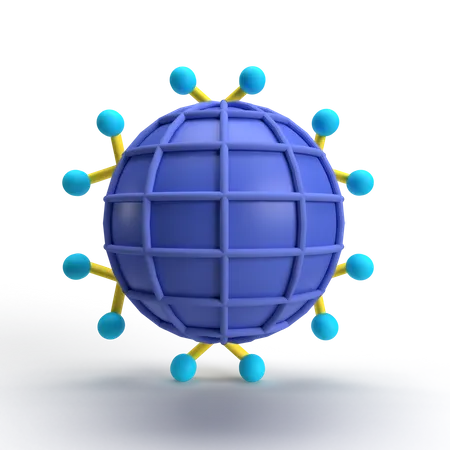 Rede global  3D Icon
