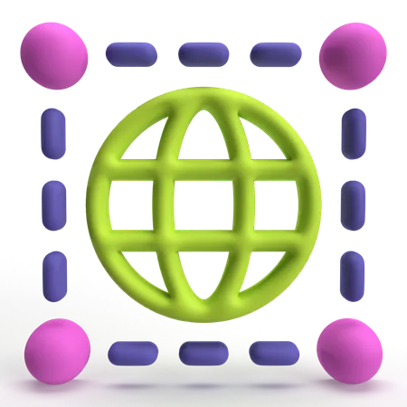 Rede de Internet  3D Icon