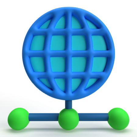 Rede mundial  3D Icon