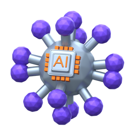 Rede neural  3D Icon