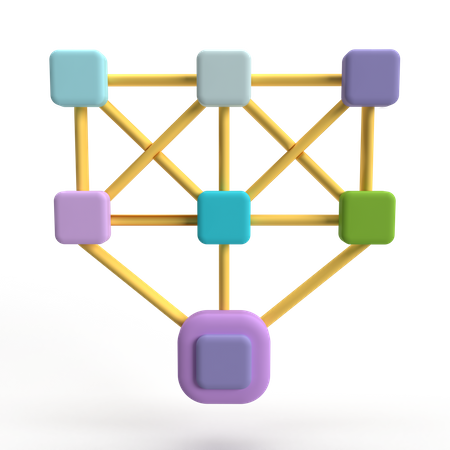 Rede neural  3D Icon