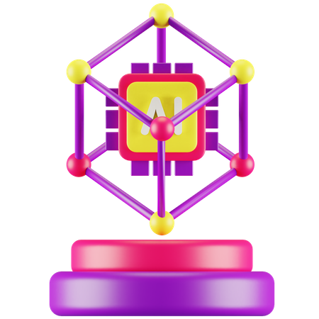 Rede neural  3D Icon