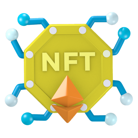 Rede nft  3D Illustration