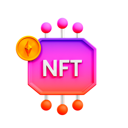 Rede nft  3D Illustration