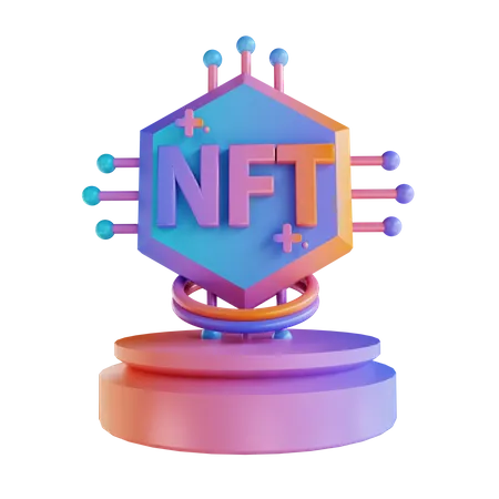 Rede nft  3D Illustration