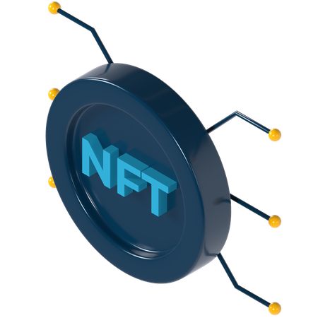 Rede nft  3D Illustration