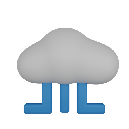 Rede em nuvem  3D Icon