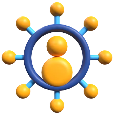 Rede de Pessoas  3D Illustration