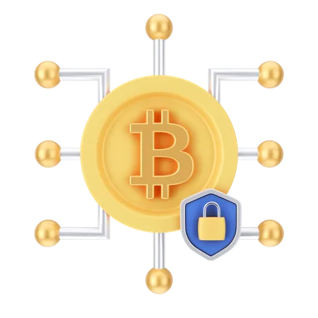 Rede segura bitcoin  3D Icon