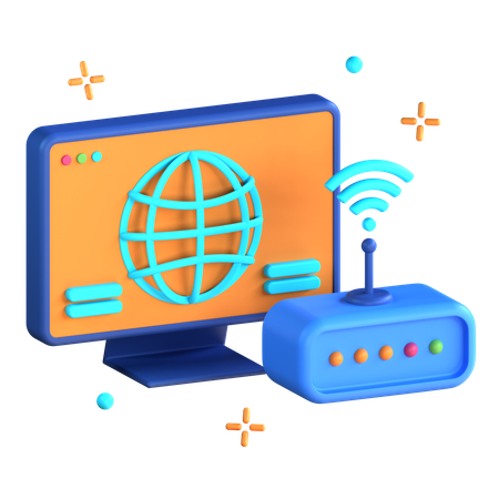 Rede sem fio  3D Icon