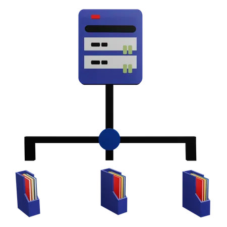Rede de servidores  3D Icon