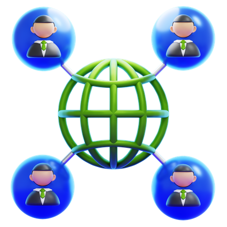 Rede social  3D Icon