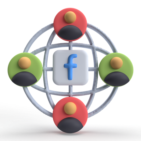 Rede social  3D Icon