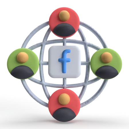 Rede social  3D Icon