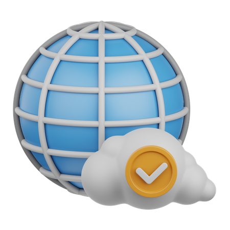 Rede verificada  3D Icon