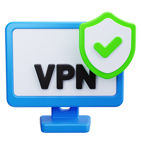 Rede VPN  3D Icon