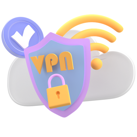 Rede VPN  3D Icon