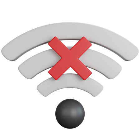 Rede wifi sem conexão  3D Icon