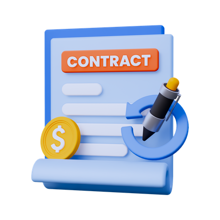Redefinindo contrato  3D Icon