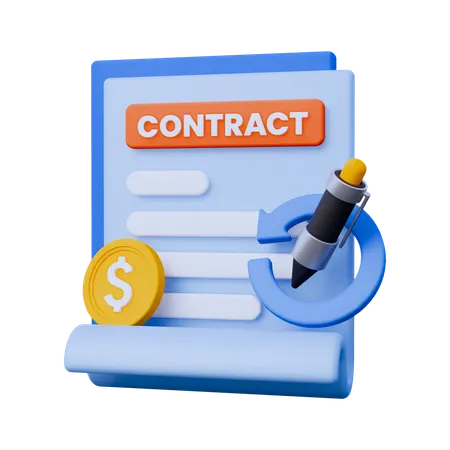 Redefinindo contrato  3D Icon