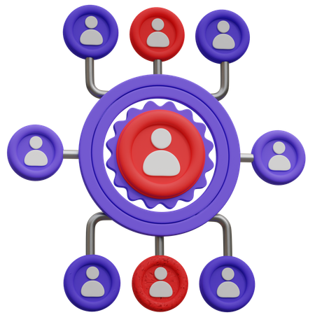 Redes de pessoas  3D Icon