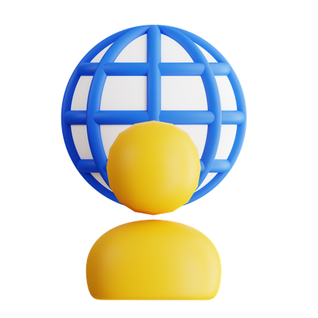 Redes globales  3D Icon