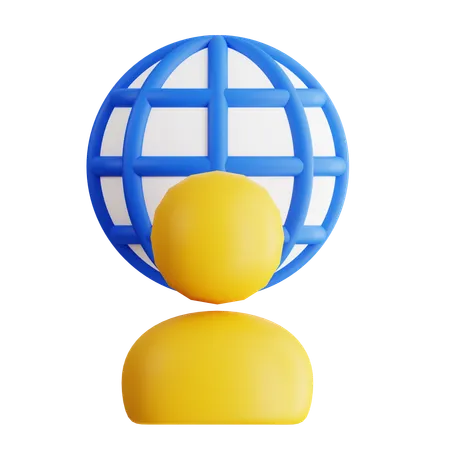 Redes globales  3D Icon