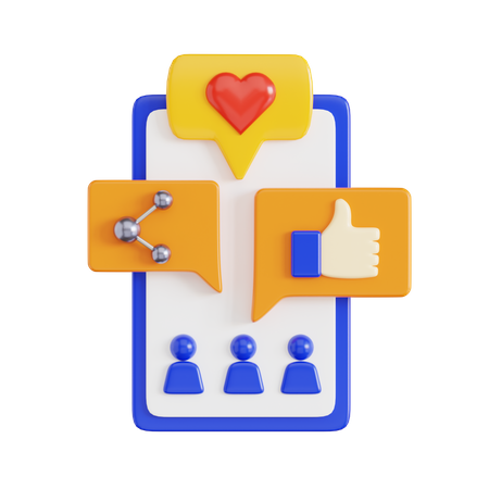 Medios de comunicación social  3D Icon