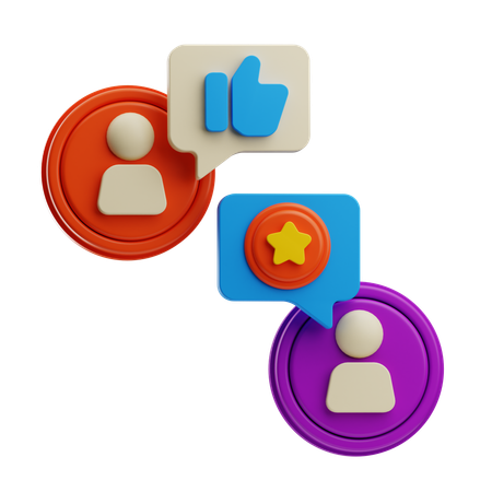 Me gusta en las redes sociales  3D Icon