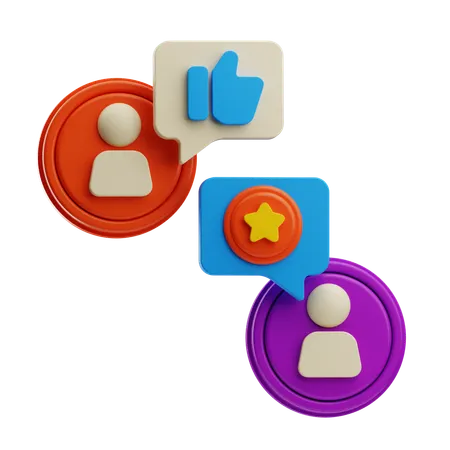 Me gusta en las redes sociales  3D Icon