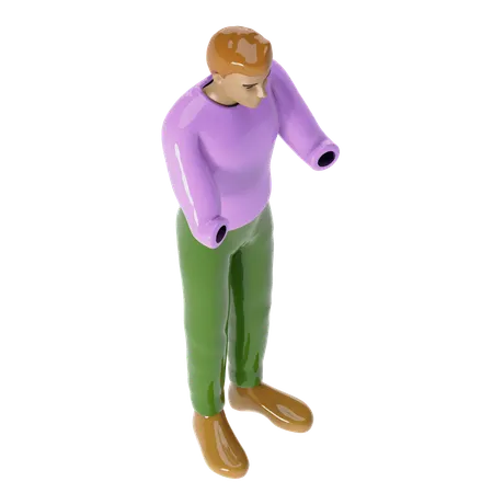 Redhair Man  3D Illustration