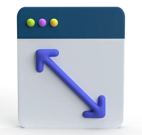 Redimensionar site  3D Icon