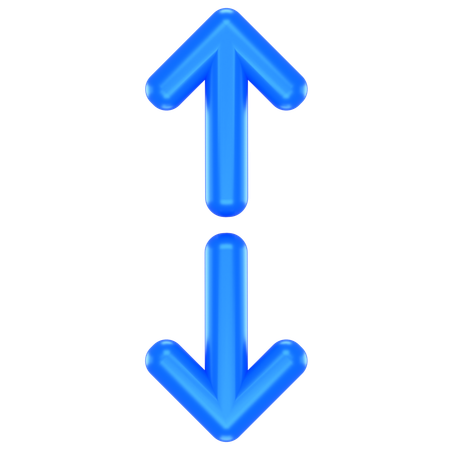 Redimensionner la flèche verticale  3D Icon