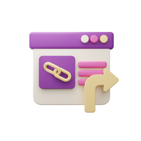 Redirect Link  3D Icon