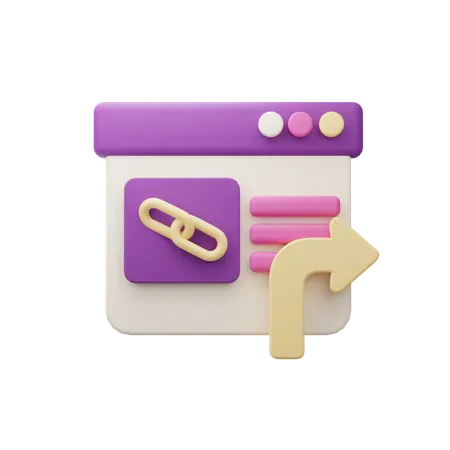 Redirect Link  3D Icon