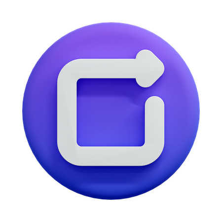 Redo Square Arrow  3D Icon